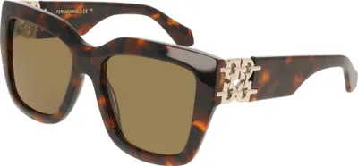 Produktbild von Ferragamo SF2083SE Brown tortoise 55/18/140 Damen Sonnenbrillen