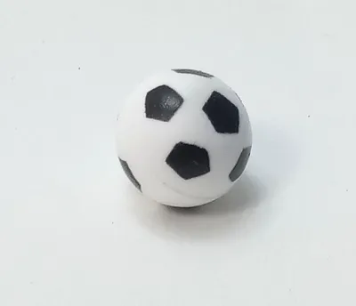 Produktbild von Miniatur Fussball, weiß-schwarz, für 1:12 Puppenhaus / Puppenstube, 1,6 cm