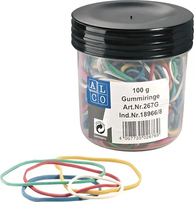 Produktbild von Alco Gummiring Naturkautschuk Ø sortiert mm sortiert 100 g