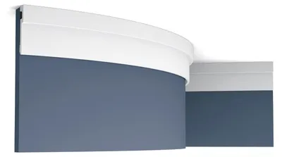 Immagine prodotto di Rivestimento Orac Decor PX198F MODERN U-STEPS Rivestimento decorativo flessibile Rivestimento del pavimento Cornice del soffitto stile moderno colore bianco 2 m