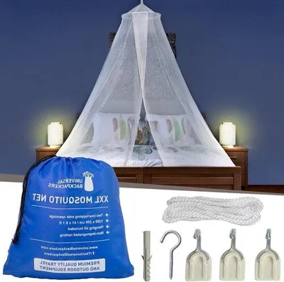 Produktbild von Famanu Moskitonetz für 2 Personen mit 2 Öffnungen - Ideal für Reisen und Zuhause - Inklusive Tragetasche und Aufhängeset