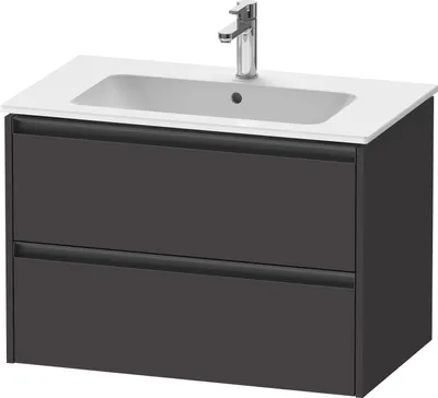 Produktbild von Duravit Ketho.2 Wastafelonderkast 81x48x55 cm Supermat Grafiet