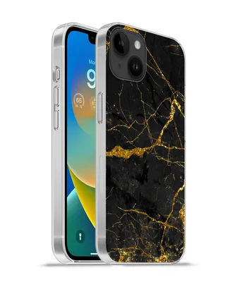 Produktbild von MuchoWow® Handyhülle Schutzhülle Hülle für Apple iPhone 14 Plus - Soft case Marmor - Gold - Schwarz - Marmoroptik - Luxus - Glitzer Silikon Softcase Handy Hülle - Abbildung