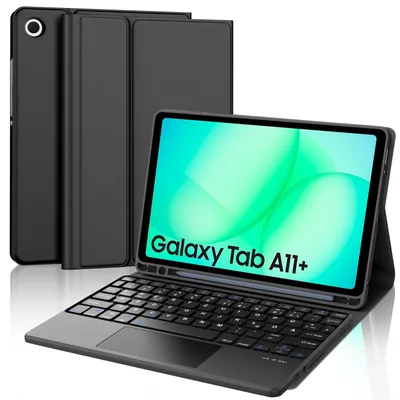Produktbild von Hülle Tastatur für Galaxy Tab + A9+ 11 Zoll 2025 2023 Schwarz+Touchpad A11 Plus