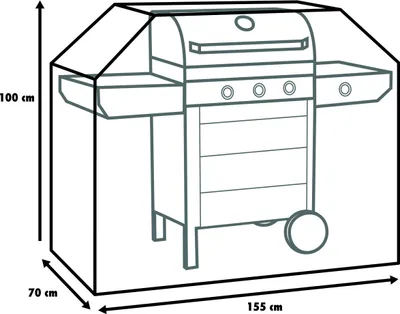 Produktbild von Primaster Schutzhülle für Gasgrills und Grillwagen 155 x 70 x 100 cm