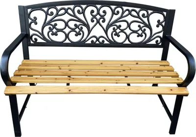 Immagine prodotto di Panchina da giardino MAHELA - nera / marrone