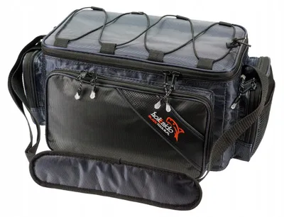 Produktbild von Hokkaido Angeltasche schwarz mit 4 Zubehörboxen