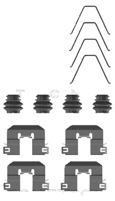 Productafbeelding van QUICK BRAKE 109-0100 Accessoireset remblokken voor schijfremmen, achter, voor KIA PICANTO (JA) en PICANTO Runner (JA)