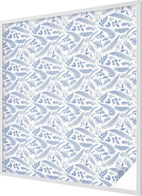 Obrázek produktu pro Vitrážová fólie na okna - 116x100 cm - vitrážový vzor - neprůhledná dekorativní fólie na ochranu soukromí - samolepicí, UV ochrana - listy kapradí