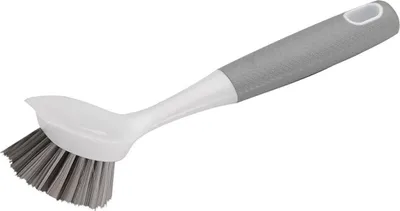 Zdjęcie produktu dla Szczotka do mycia naczyń z nylonowym włosiem i plastikowym uchwytem - 21 cm, okrągła i trwała
