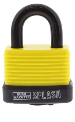Zdjęcie produktu dla Kłódka BURG-WÄCHTER SPLASH odporna na warunki atmosferyczne, żółta