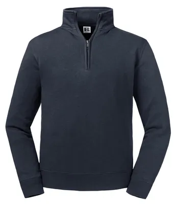 Image de Russell - Sweat-shirt « Authentic » à fermeture éclair courte pour hommes FK725 (M) (bleu marine)