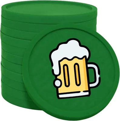 Immagine prodotto di CombiCraft Monete Birra / Monete Consumo Verde scuro - Ø29mm - 100 pezzi