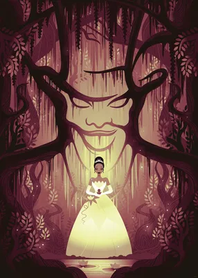 Produktbild von Komar Wandbild- Disney Tiana Dr. Facilier - Größe 50 x 70 cm