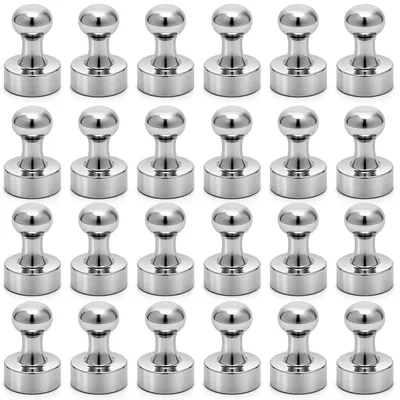 Imagen del producto de Imanes de neodimio, potentes y pequeños, paquete de 24 unidades, ideales para pizarras magnéticas y refrigeradores