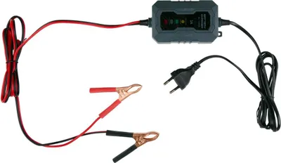 Obrázek produktu pro Dunlop nabíječka baterií 6/12V - Nabíječka do auta 1A s LED displejem - Inteligentní nabíječka pro motocykly - Chráněno proti zkratu