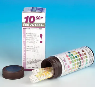 Produktbild von Servotest 10SG+ Diagnose Urin Teststreifen 10 Werte für div Auswertegeräte 100 St