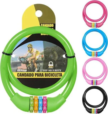 Produktbild von Famanu Kinderfahrradschloss mit Zahlenkombination - Grün