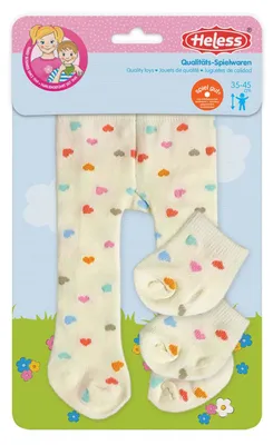 Produktbild von Heless Puppen-Strumpfhose mit Söckchen ''Herz Konfetti'', Gr. 35-45 cm
