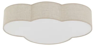 Produktbild von Deckenlampe Kinderzimmer Metall Stoff E27 Weiß Beige 4-flammig