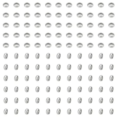 100 Edelstahl-Abstandskralen 5 mm, rund, 3 mm Loch