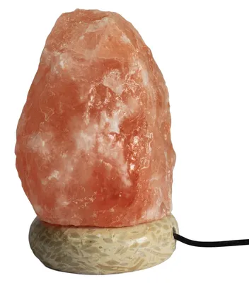 Image de Lampe en sel naturel de qualité, alimentée par USB - 11,5 cm