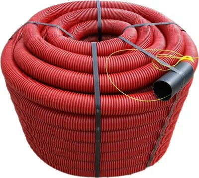 Produktbild von 50mm 50m Unterirdisches Wellrohr M50 mm Leerrohr Elektrorohr Erde Rot