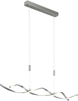 Produktbild von Lindby LED-Hängelampe Auron, nickelfarben, Metall, dimmbar