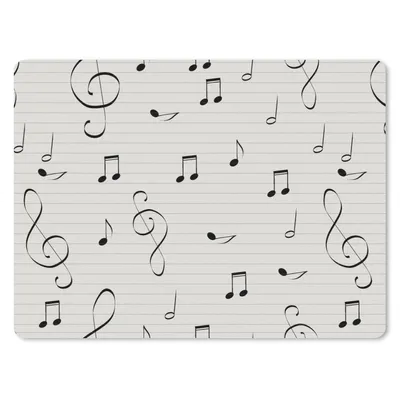 Produktbild von MuchoWow® Mauspad Mousepad Noten - Muster - Musik 23x19 cm - Mousepads - Maus Mat - Pad - Mausunterlage - Schreibtischunterlage - Mauspad