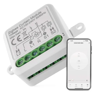 Produktbild von EMOS GoSmart Rolladenschalter-Modul / Zigbee mit App, Unterputz Relais-Schalter zur Rolladensteuerung, Sprachsteuerung, für Einzelschalter, H5109