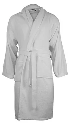 Productafbeelding van The One - Badjas voor heren/dames, uni, katoen uit biologische teelt, model LT4902 (maat S-M), kleur wit