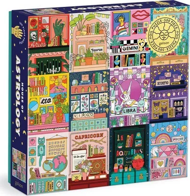 Produktbild von GALISON Metallisches Quadratpuzzle Haus der Astrologie 500 Teile