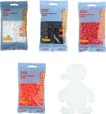 Produktbild von Hama Set Pinguin mit 4.000 Midi-Bügelperlen und Stiftplatte