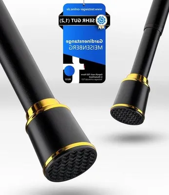 Obrázok produktu pre Teleskopická tyč Ø 32 mm z nehrdzavejúcej ocele, čierna, 320–370 cm, sprchová