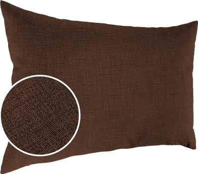 Produktbild von Dekokissen 30x50cm Kissenhülle ohne Füllung Kissenbezug mit Reißverschluss Einfarbig Leinenoptik Uni Dunkelbraun