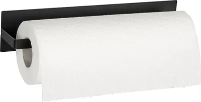 Produktbild von WENKO Küchenrollenhalter Rollenhalter Papierrollenhalter magnetisch schwarz Ima