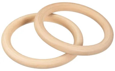 Produktbild von Holzringe zum Basteln - 15 mm Dicke - für Makramee - 125 mm Durchmesser - 2 Stück
