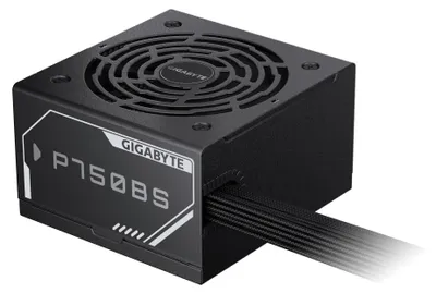 Produktbild von GIGABYTE P750BS Netzteil - PCI-E 6+2 Pin x 4, 80 PLUS Bronze, 120-mm-Lüfter, ATX kompatibel, EU-Stecker, 750 W, 200 - 240 V, 50/60 Hz, 6 A, Aktiv, 100 W