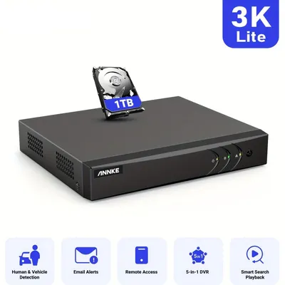 Immagine prodotto di Registratore di telecamere di sicurezza - Registratore DVR - Registratore CCTV - Videoregistratore - Sistema di videosorveglianza - 8 canali, 5-in-1