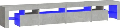 Produktbild von vidaXL TV-Schrank mit LED-Leuchten Betongrau 260x36,5x40 cm