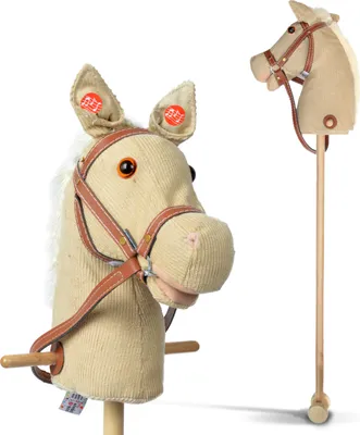 Produktbild von Pink Papaya Steckenpferd "Cordy" Stockpferd mit Rollen und Cordkopf mit Sound
