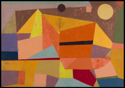 Immagine prodotto di Poster 100x70 cm Paesaggio montano sereno, Paul Klee Vintage Salon
