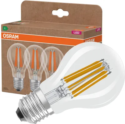 Zdjęcie produktu dla 3x Żarówka LED A60 E27 7.2W = 100W 1521lm 2700K Ciepła 300° Filament CLASSIC ENERGY EFFICIENCY Osram