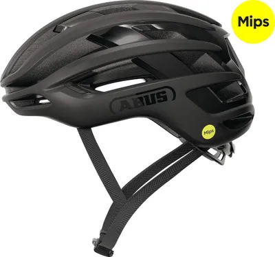 Zdjęcie produktu dla Kask rowerowy szosowy ABUS AirBreaker 2.0 MIPS - lekki kask rowerowy z naciskiem na wentylację, aerodynamikę, bezpieczeństwo i komfort do profesjonalnej jazdy na rowerze - dla kobiet i mężczyzn - czarny, rozmiar S (51-55 cm)