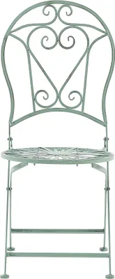 Produktbild von BELIANI Bistroset grün Metall 2er Balkon Terrasse Zusammenklappbar Garten romantisch