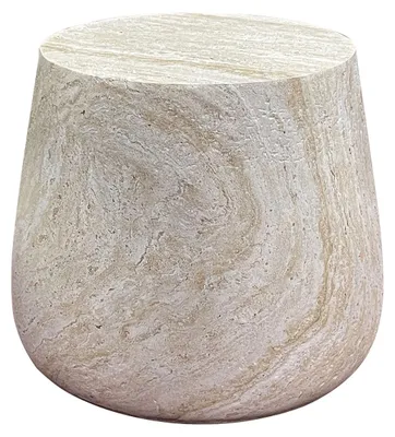 Zdjęcie produktu dla Bonn - Stolik pomocniczy z naturalnego fibroclay ø47x41 cm