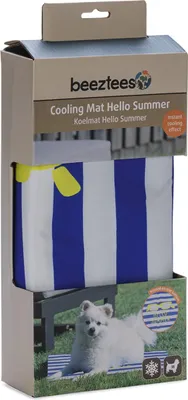 Produktbild von Beeztees Kühlmatte Hello Summer blau/weiß, Maße: 65 x 50 cm
