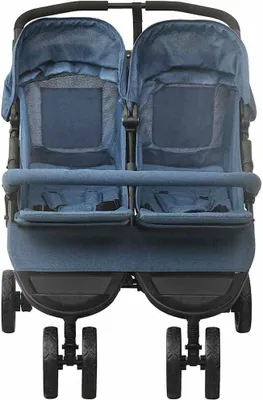 Immagine prodotto di Passeggino Gemellare Blu Marino in Acciaio