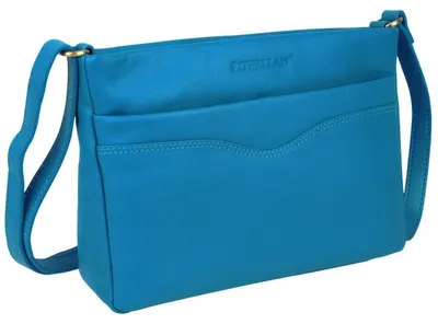 Image de Sac bandoulière compact en simili cuir bleu pour femmes