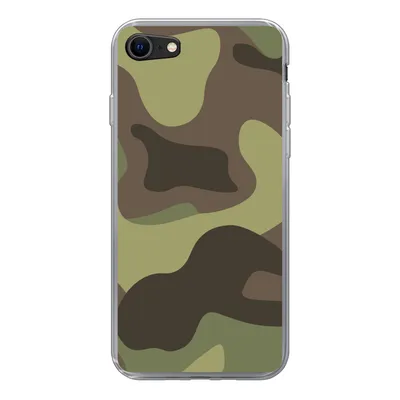 Produktbild von MuchoWow® Handyhülle Schutzhülle Hülle für iPhone 7 Illustration eines Tarnmusters Silikon Softcase Handy Hülle - Kartenhalter